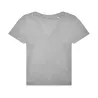 T-shirt scollo a V da donna 100% cotone