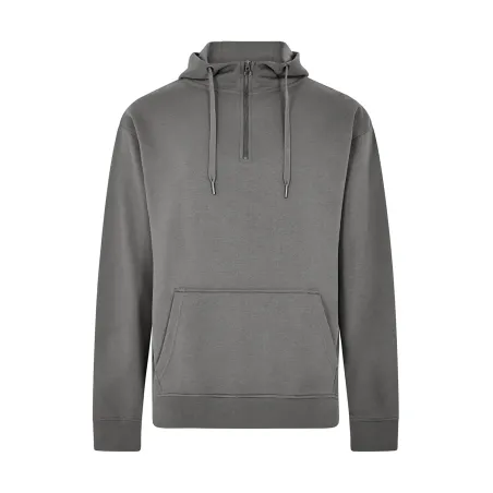 Felpa con cappuccio e zip 1/4 80/20